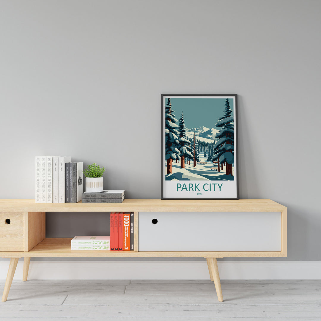 Park City Travel Print Wall Art Park City Wall Hanging Home Décor Park City Gift Art Lovers Ski Art Lover Gift Park City Print Skiing Print