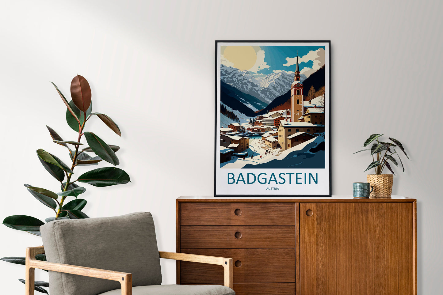 Badgastein Travel Print Wall Art Badgastein Wall Hanging Home Décor Badgastein Gift Art Lovers Austria Art Lover Gift Badgastein Travel