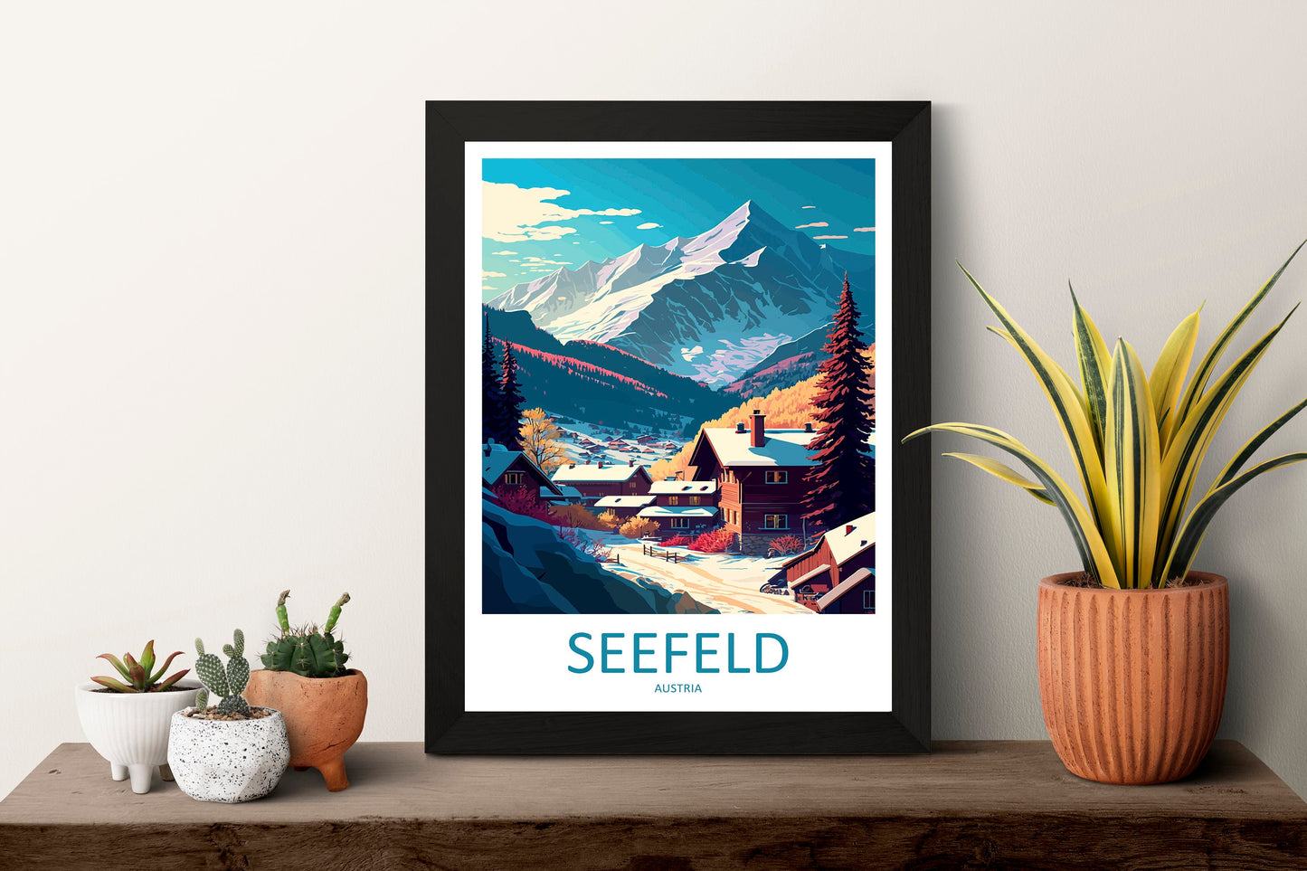 Seefeld Travel Print Wall Art Seefeld Wall Hanging Home Décor Seefeld Gift Art Lovers Austria Art Lover Gift Seefeld Travel Poster