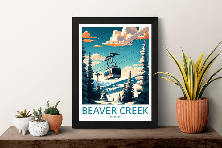 Beaver Creek Travel Print Wall Art Beaver Creek Wall Hanging Home Décor Beaver Creek Gift Art Lovers Ski Art Lover Gift Beaver Creek Print