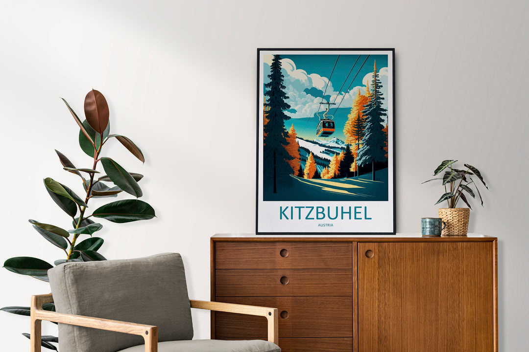 Kitzbuhel Travel Print Wall Art Kitzbuhel Wall Hanging Home Décor Kitzbuhel Gift Art Lovers Ski Art Lover Gift Kitzbuhel Print Austria Ski