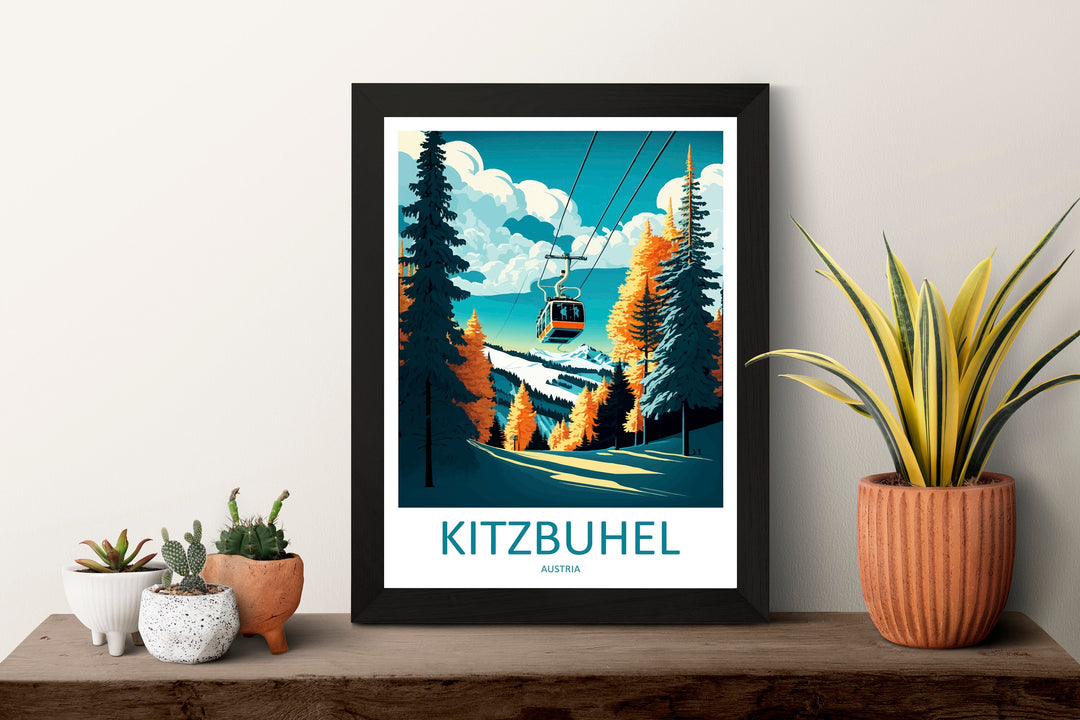 Kitzbuhel Travel Print Wall Art Kitzbuhel Wall Hanging Home Décor Kitzbuhel Gift Art Lovers Ski Art Lover Gift Kitzbuhel Print Austria Ski
