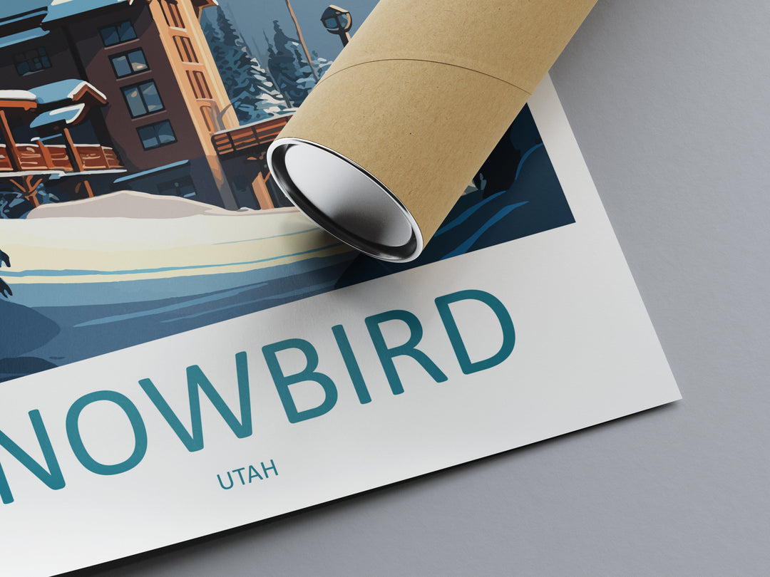 Snowbird Travel Print Wall Art Snowbird Wall Hanging Home Décor Snowbird Gift Art Lovers Ski Art Lover Gift Snowbird Print Skiing Print