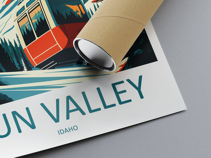 Sun Valley Travel Print Wall Art Sun Valley Wall Hanging Home Décor Sun Valley Gift Art Lovers Ski Art Lover Gift Sun Valley Print Skiing