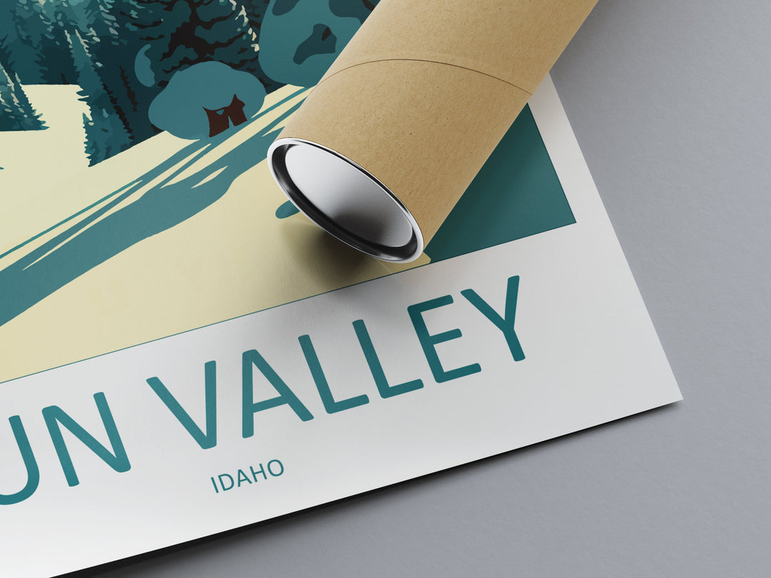 Sun Valley Travel Print Wall Art Sun Valley Wall Hanging Home Décor Sun Valley Gift Art Lovers Ski Art Lover Gift Sun Valley Print Skiing