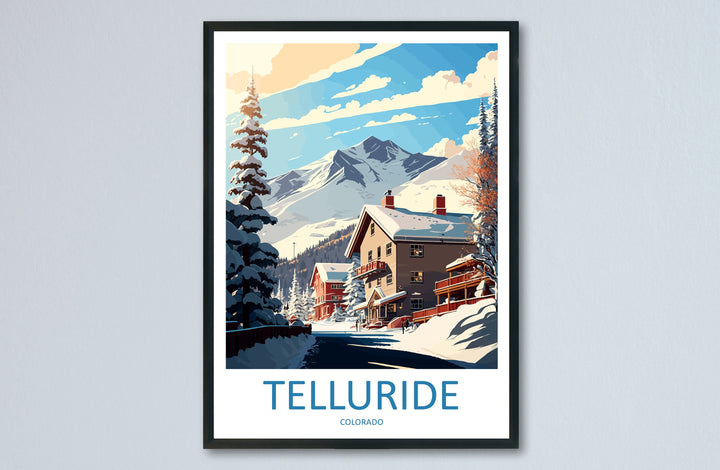 Telluride Travel Print Wall Art Telluride Wall Hanging Home Décor Telluride Gift Art Lovers Ski Art Lover Gift Telluride Print Skiing Art