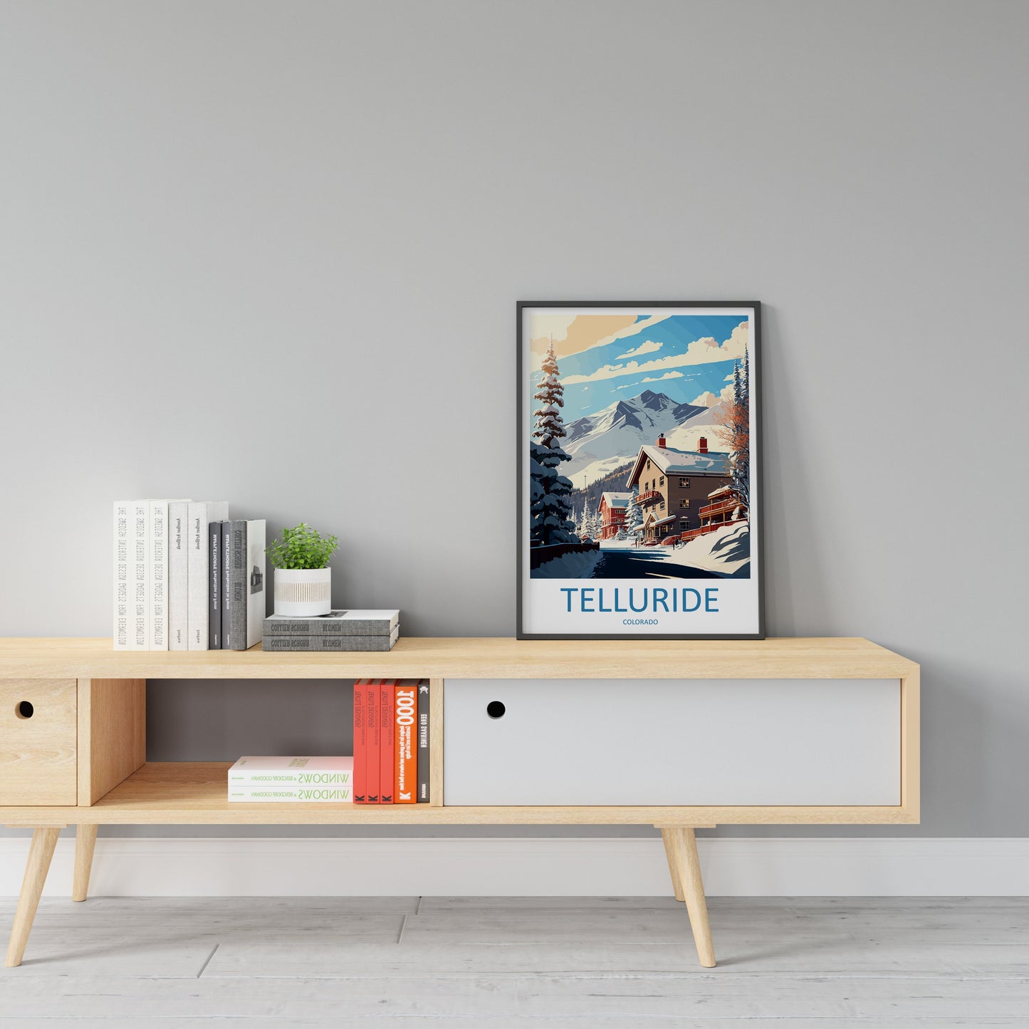 Telluride Travel Print Wall Art Telluride Wall Hanging Home Décor Telluride Gift Art Lovers Ski Art Lover Gift Telluride Print Skiing Art