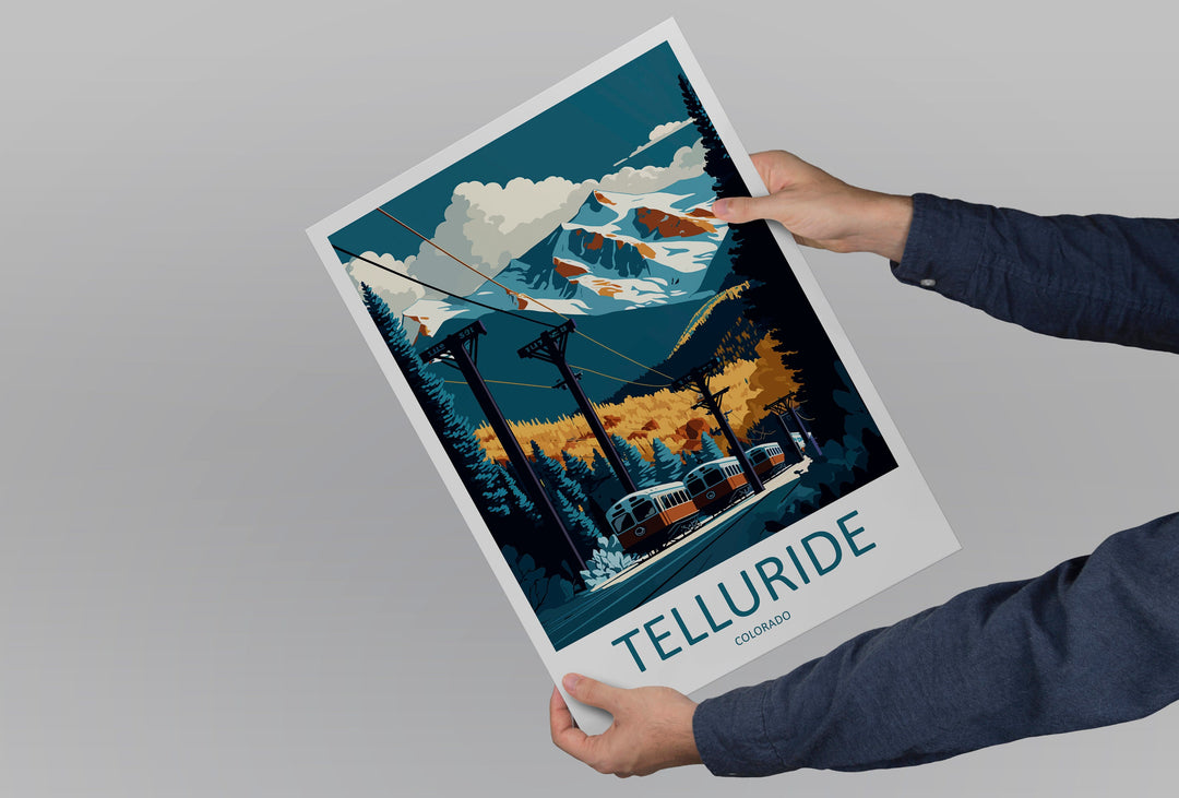 Telluride Travel Print Wall Art Telluride Wall Hanging Home Décor Telluride Gift Art Lovers Ski Art Lover Gift Telluride Print Skiing Art