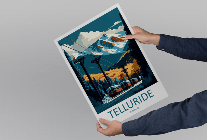 Telluride Travel Print Wall Art Telluride Wall Hanging Home Décor Telluride Gift Art Lovers Ski Art Lover Gift Telluride Print Skiing Art