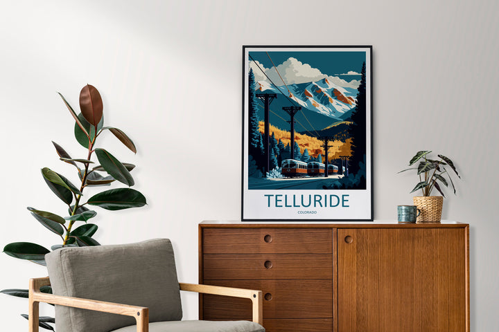 Telluride Travel Print Wall Art Telluride Wall Hanging Home Décor Telluride Gift Art Lovers Ski Art Lover Gift Telluride Print Skiing Art