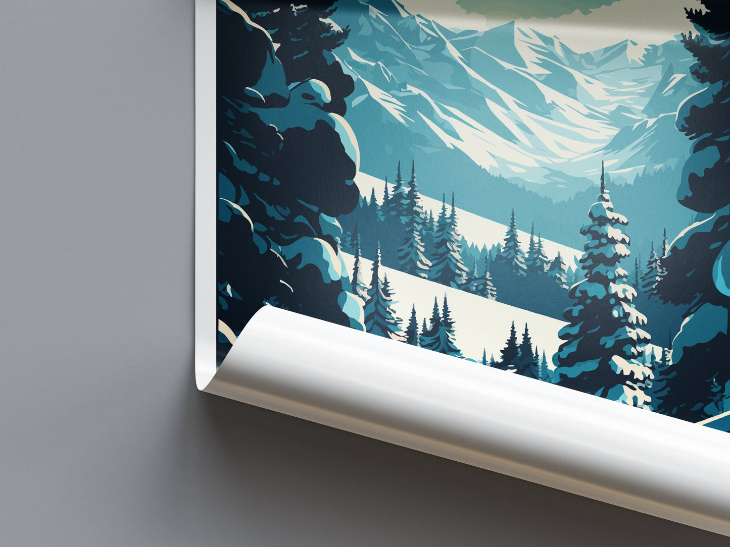 Verbier Travel Print Wall Art Verbier Wall Hanging Home Décor Verbier Gift Art Lovers Ski Art Lover Gift Verbier Print Skiing Art Poster