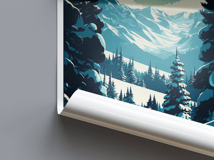 Verbier Travel Print Wall Art Verbier Wall Hanging Home Décor Verbier Gift Art Lovers Ski Art Lover Gift Verbier Print Skiing Art Poster