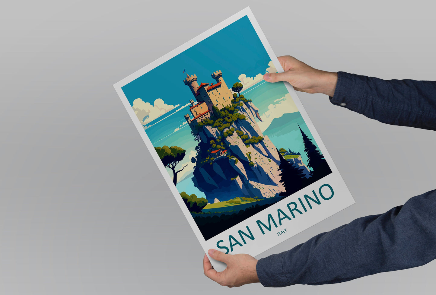 San Marino Travel Print Wall Art San Marino Wall Hanging Home Décor San Marino Gift Art Lovers Italy Art Lover Gift San Marino Art Gift