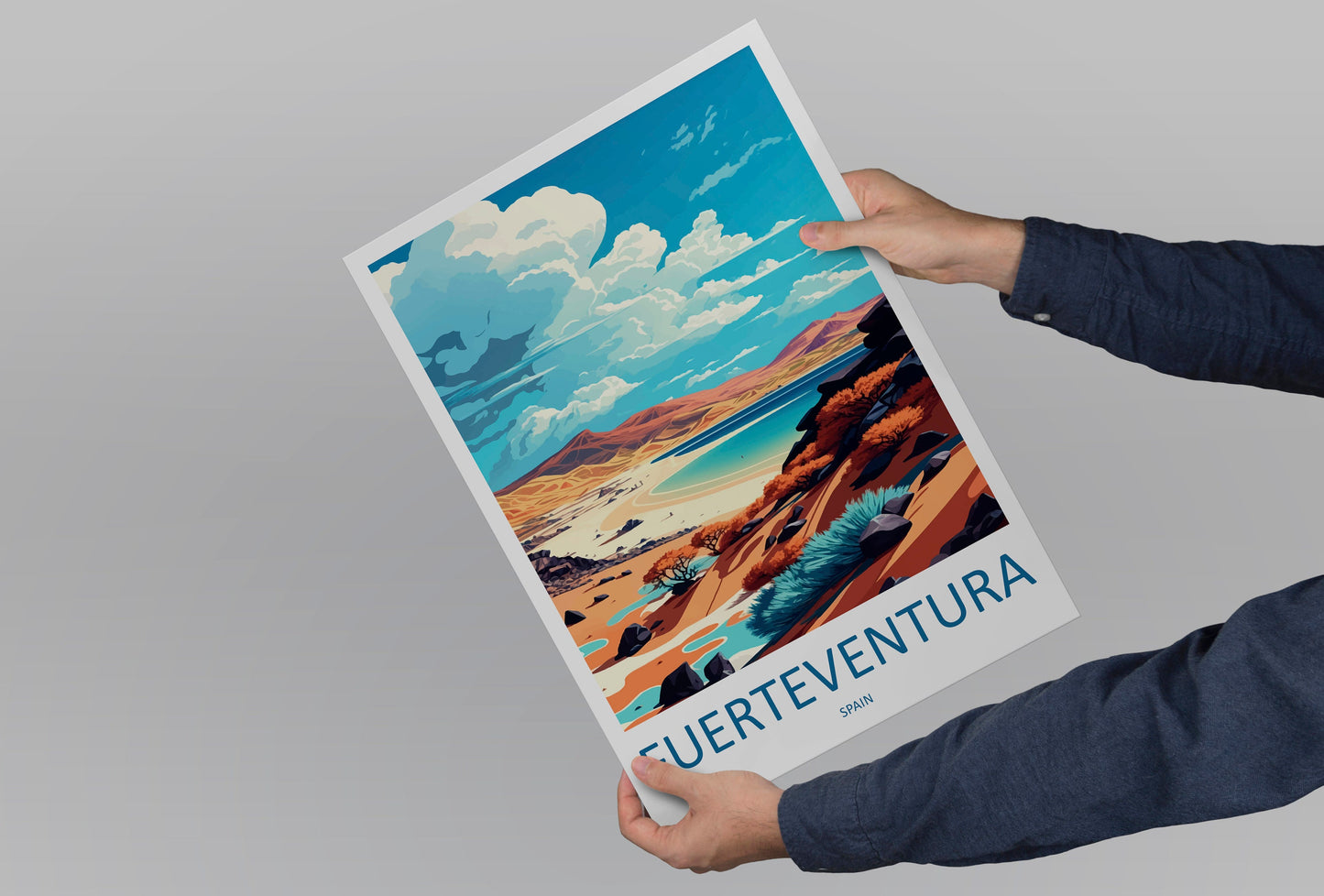 Fuerteventura Travel Print Wall Art Fuerteventura Wall Hanging Home Décor Fuerteventura Gift Art Lovers Spain Art Lover Gift Fuerteventura