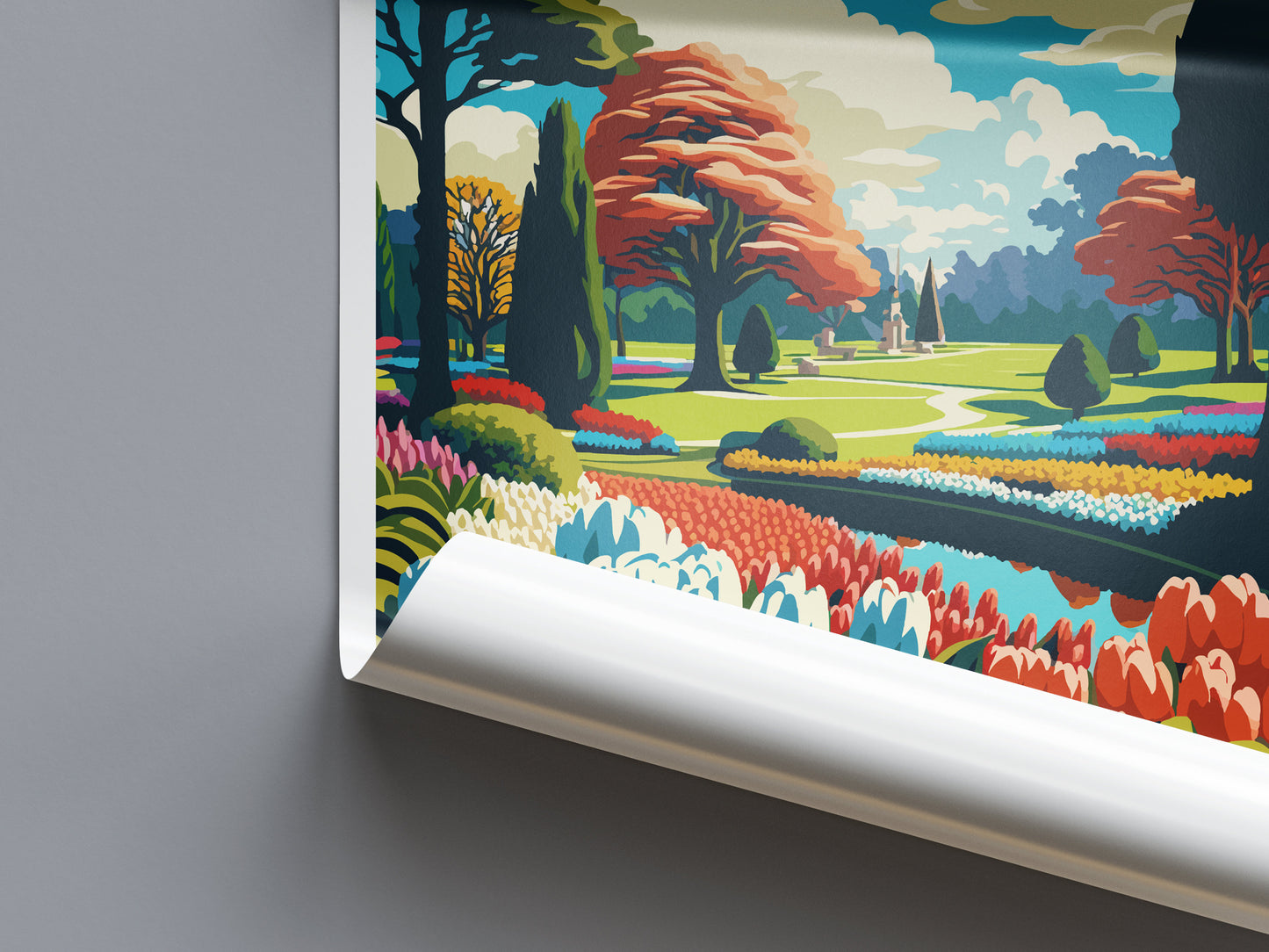 Keukenhof Gardens Travel Print Wall Art Keukenhof Gardens Wall Hanging Home Décor Keukenhof Gardens Gift Art Lovers Netherlands Art Lover