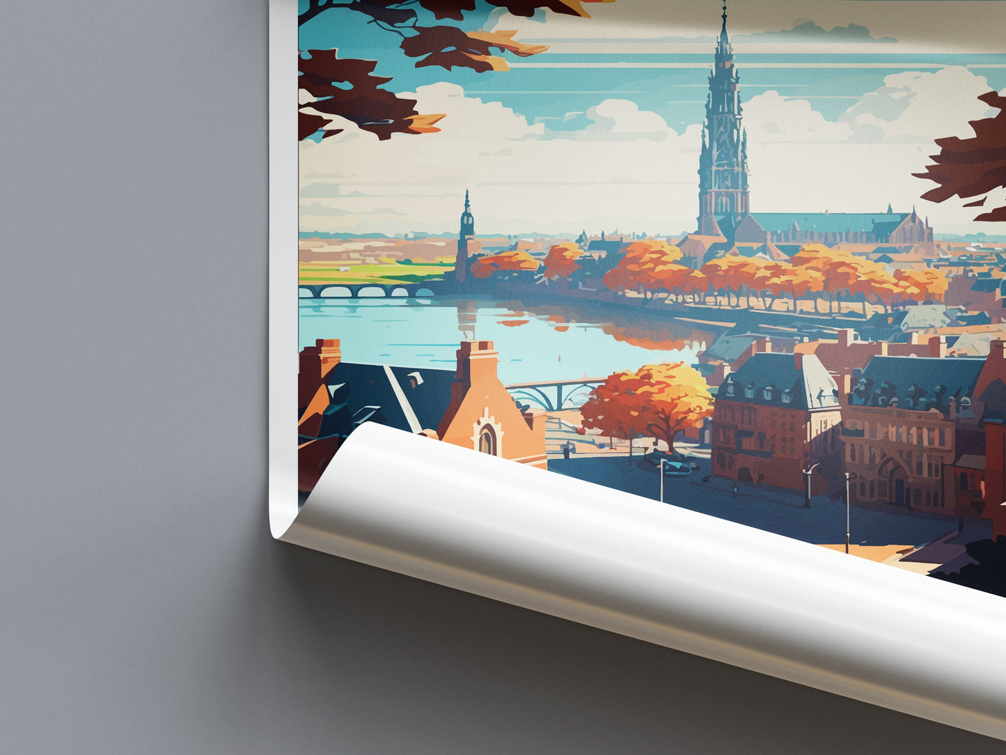 Nijmegen Travel Print Wall Art Nijmegen Wall Hanging Home Décor Nijmegen Gift Art Lovers Netherlands Art Lover Gift Nijmegen Travel Wall Art