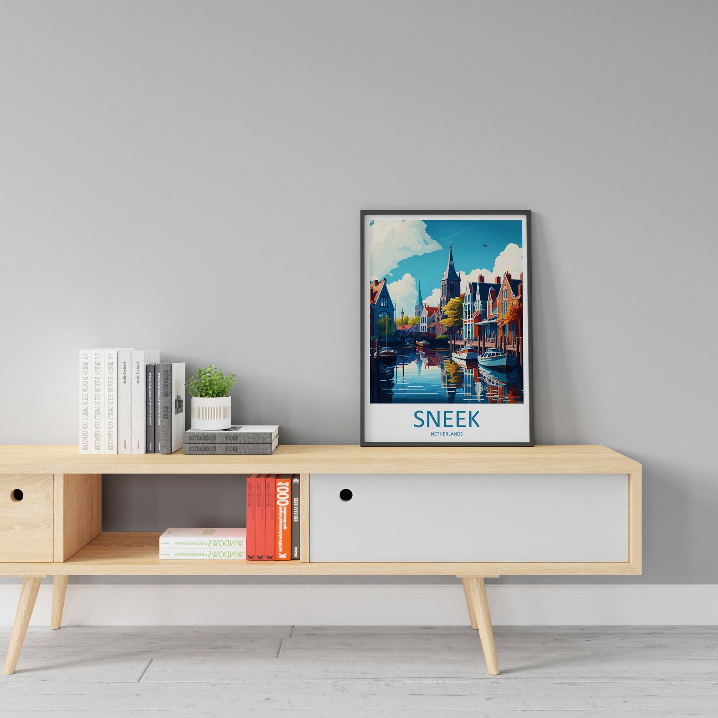 Sneek Travel Print Wall Art Sneek Wall Hanging Home Décor Sneek Gift Art Lovers Netherlands Art Lover Gift Sneek Travel Wall Art