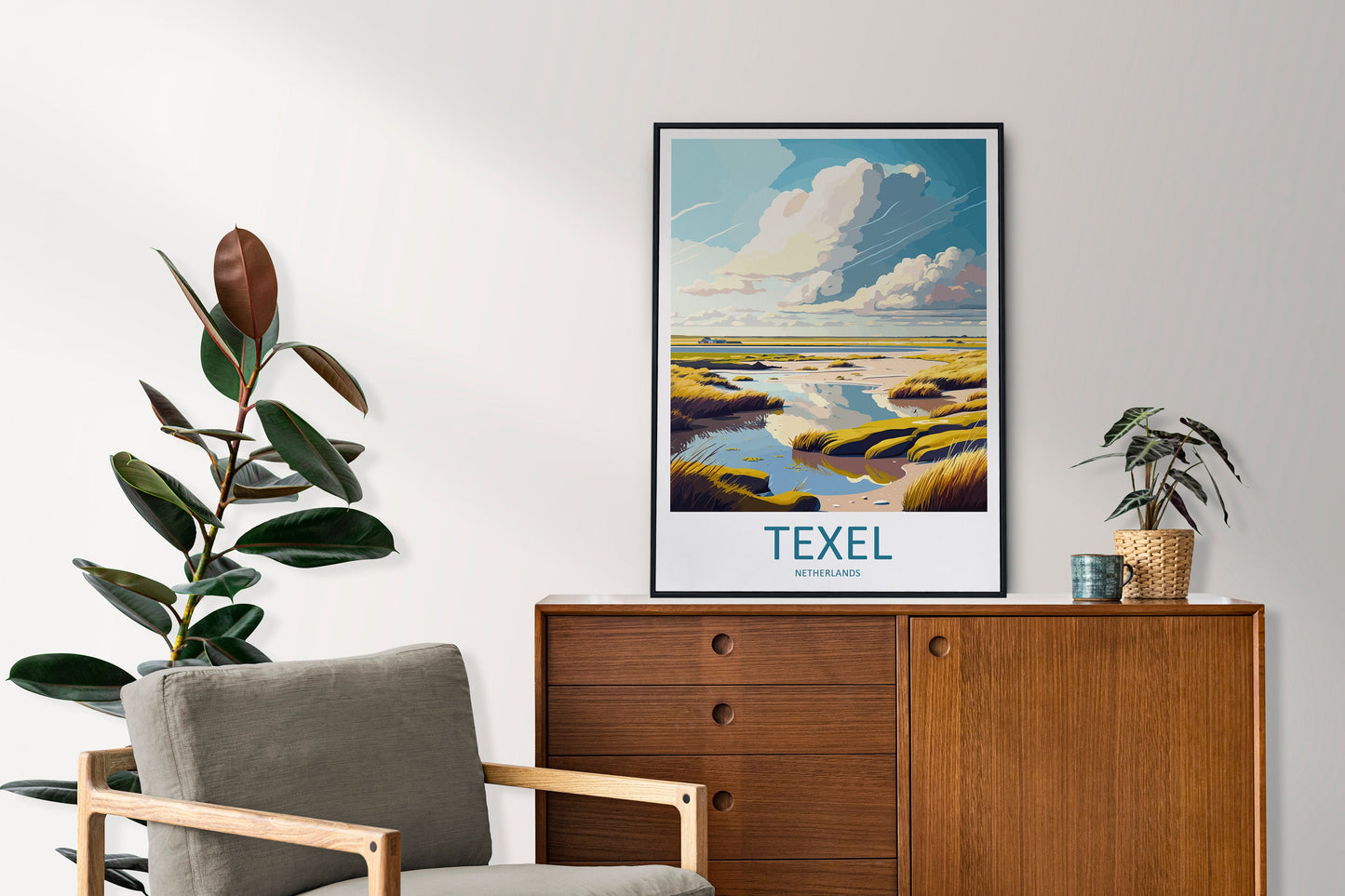 Texel Travel Print Wall Art Texel Wall Hanging Home Décor Texel Gift Art Lovers Netherlands Art Lover Gift Texel Travel Wall Art