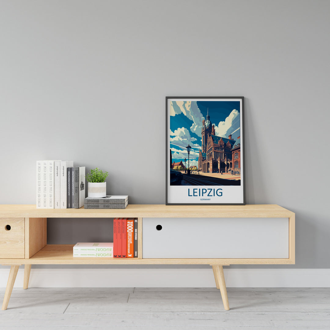Leipzig Travel Print Wall Art Leipzig Wall Hanging Home Décor Leipzig Gift Art Lovers Germany Art Lover Gift Leipzig Wall Décor Print Gift