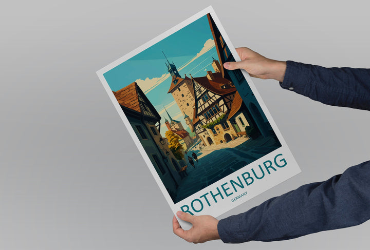 Rothenburg Travel Print Wall Art Rothenburg Wall Hanging Home Décor Rothenburg Gift Art Lovers Germany Art Lover Gift Rothenburg Wall Décor