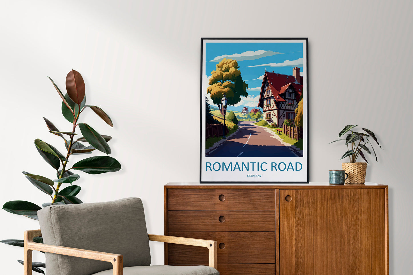 Romantic Road Travel Print Wall Art Romantic Road Wall Hanging Home Décor Romantic Road Gift Art Lovers Germany Art Lover Romantic Road Art