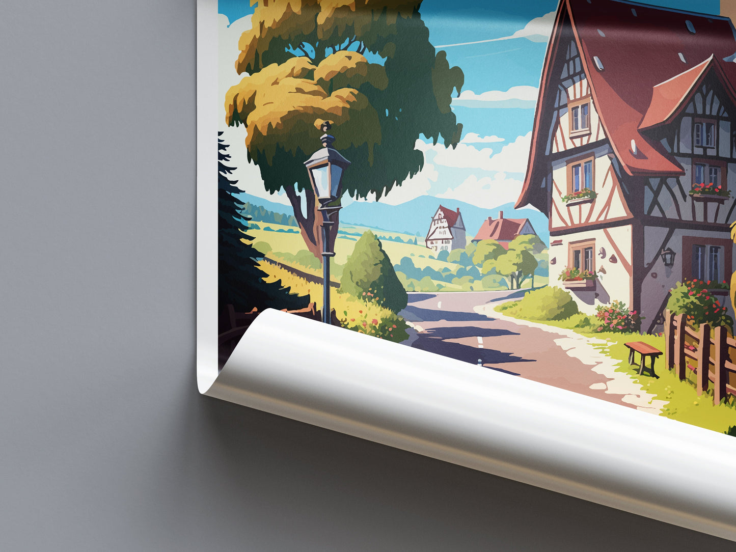 Romantic Road Travel Print Wall Art Romantic Road Wall Hanging Home Décor Romantic Road Gift Art Lovers Germany Art Lover Romantic Road Art