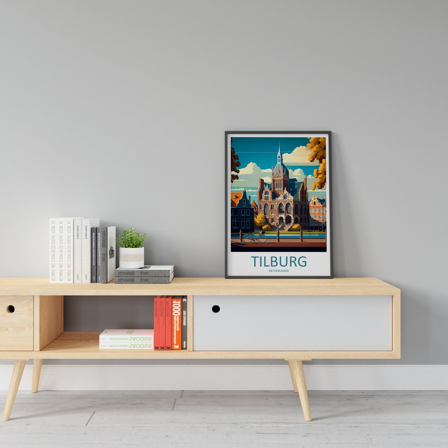 Tilburg Travel Print Wall Art Tilburg Wall Hanging Home Décor Tilburg Gift Art Lovers Netherlands Art Lover Gift Tilburg Travel Art
