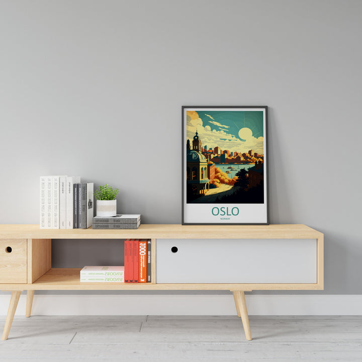 Oslo Travel Print Wall Art Oslo Wall Hanging Home Décor Oslo Gift Art Lovers Norway Art Lover Gift Oslo Travel Art Oslo Wall Decor
