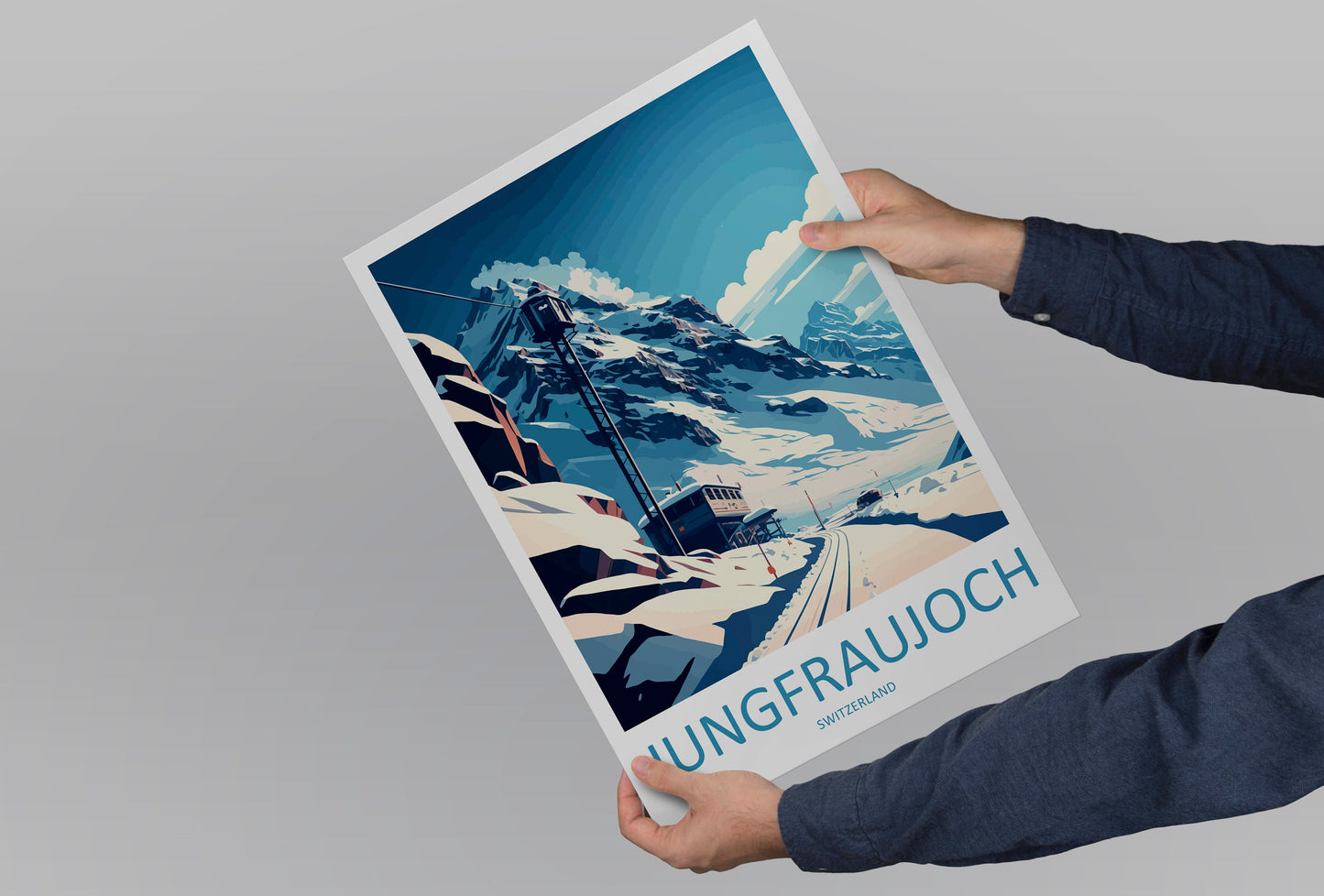 Jungfraujoch Travel Print Wall Art Jungfraujoch Wall Hanging Home Décor Jungfraujoch Gift Art Lovers Switzerland Art Lover Gift Jungfraujoch