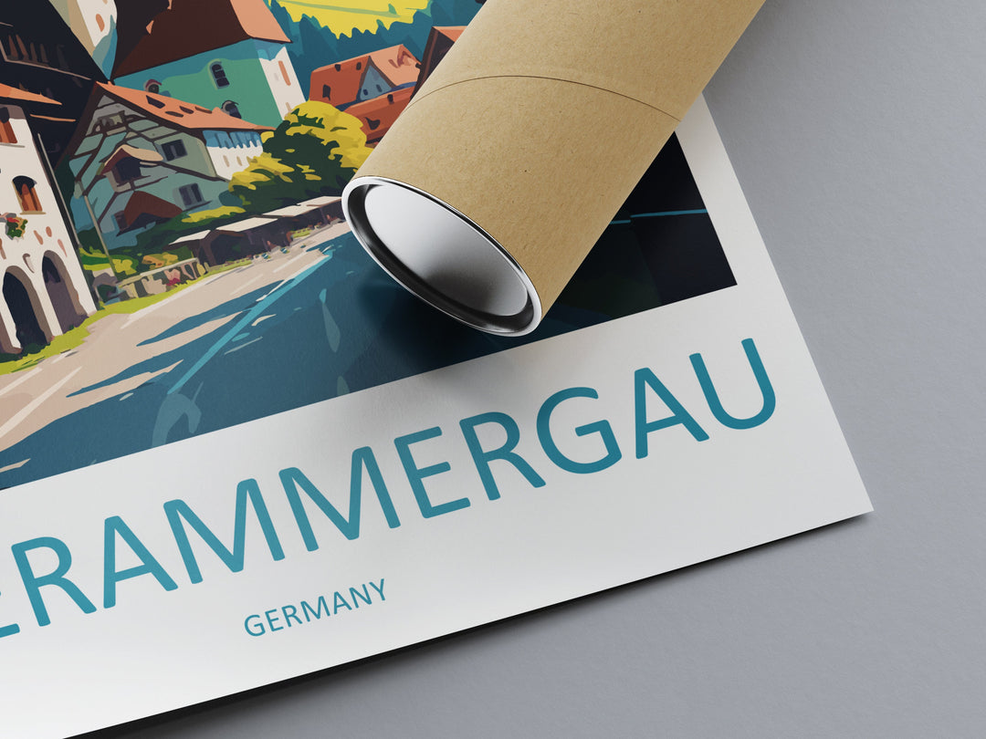 Oberammergau Travel Print Wall Art Oberammergau Wall Hanging Home Décor Oberammergau Gift Art Lovers Germany Art Lover Gift Oberammergau Art