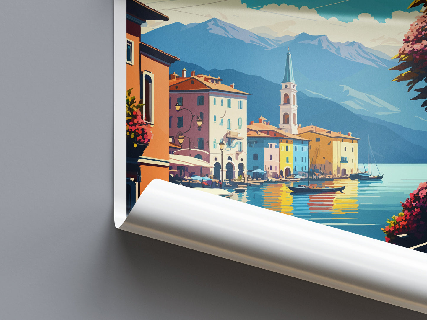 Ascona Travel Print Wall Art Ascona Wall Hanging Home Décor Ascona Gift Art Lovers Switzerland Art Lover Gift Ascona Travel Art