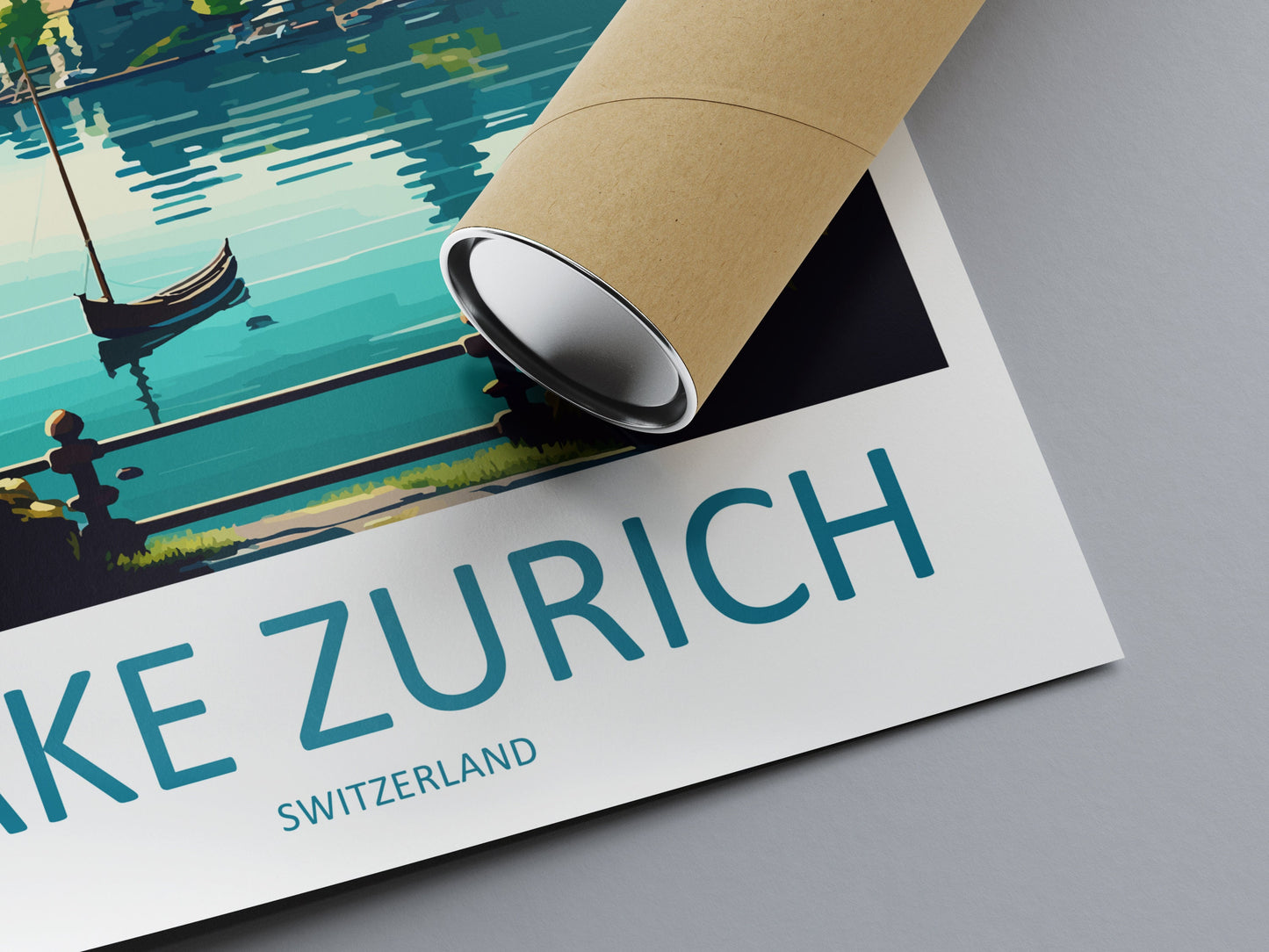Lake Zurich Travel Print Wall Art Lake Zurich Wall Hanging Home Décor Lake Zurich Gift Art Lovers Switzerland Art Lover Gift Lake Zurich Art