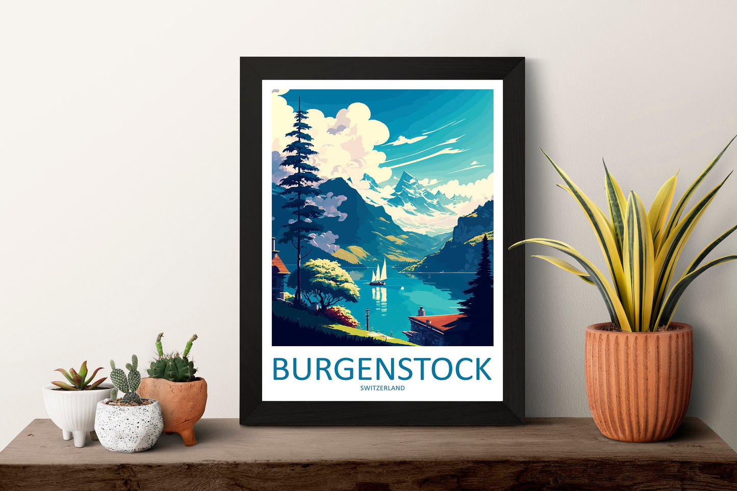 Burgenstock Travel Print Wall Art Burgenstock Wall Hanging Home Décor Burgenstock Gift Art Lovers Switzerland Art Lover Gift Burgenstock