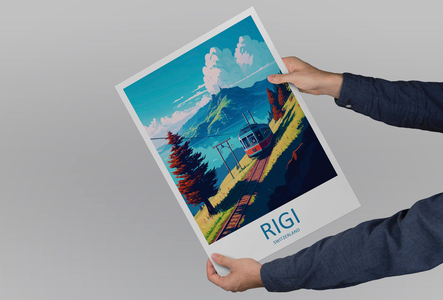 Rigi Travel Print Wall Art Rigi Wall Hanging Home Décor Rigi Gift Art Lovers Switzerland Art Lover Gift Rigi Travel Art Wall Gift