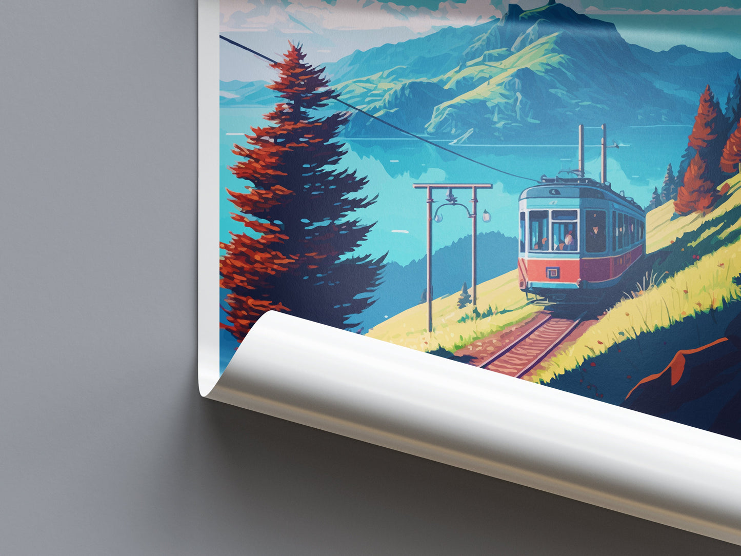 Rigi Travel Print Wall Art Rigi Wall Hanging Home Décor Rigi Gift Art Lovers Switzerland Art Lover Gift Rigi Travel Art Wall Gift