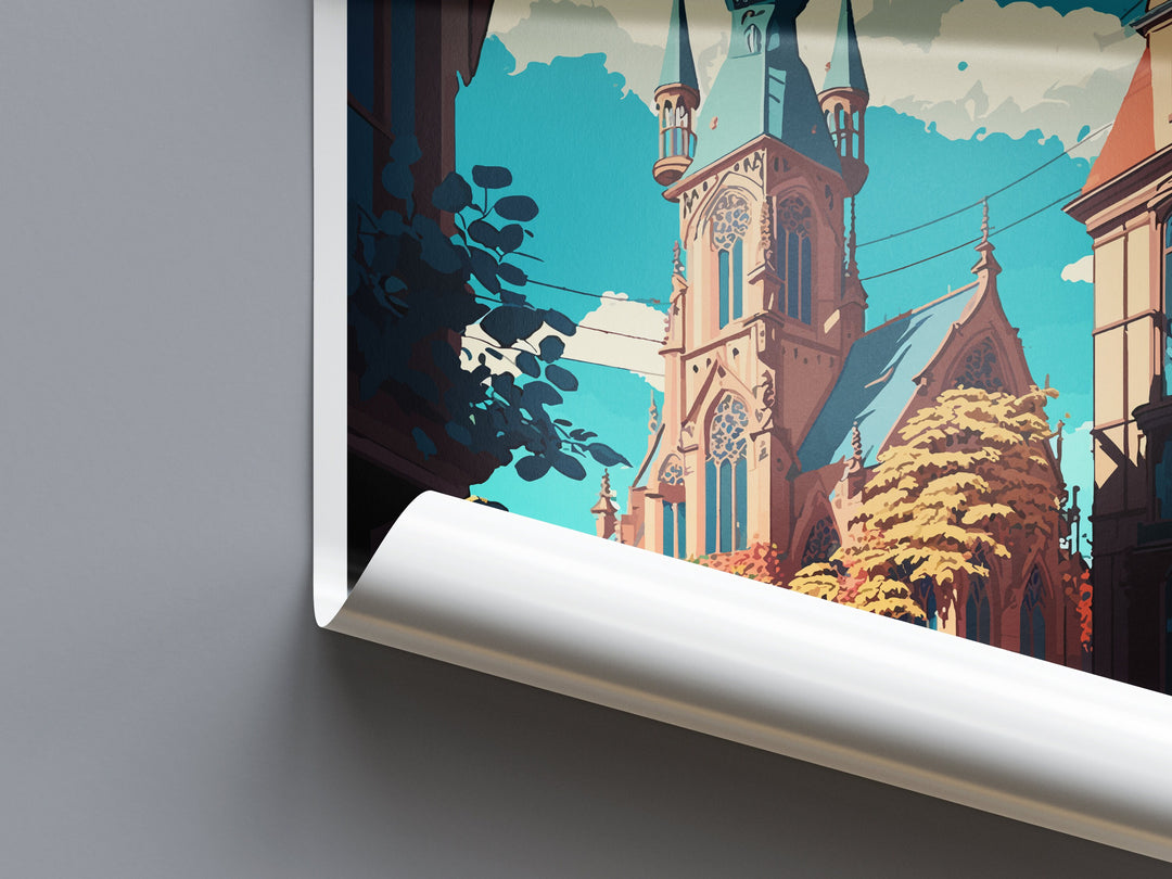 Bielefeld Travel Print Wall Art Bielefeld Wall Hanging Home Décor Bielefeld Gift Art Lovers Germany Art Lover Gift Bielefeld Art Travel Gift