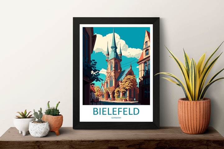 Bielefeld Travel Print Wall Art Bielefeld Wall Hanging Home Décor Bielefeld Gift Art Lovers Germany Art Lover Gift Bielefeld Art Travel Gift