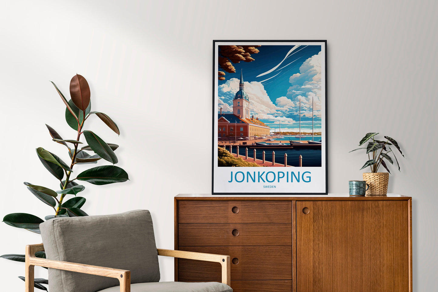 Jonkoping Travel Print Wall Art Jonkoping Wall Hanging Home Décor Jonkoping Gift Art Lovers Sweden Art Lover Gift Jonkoping Travel Art Print