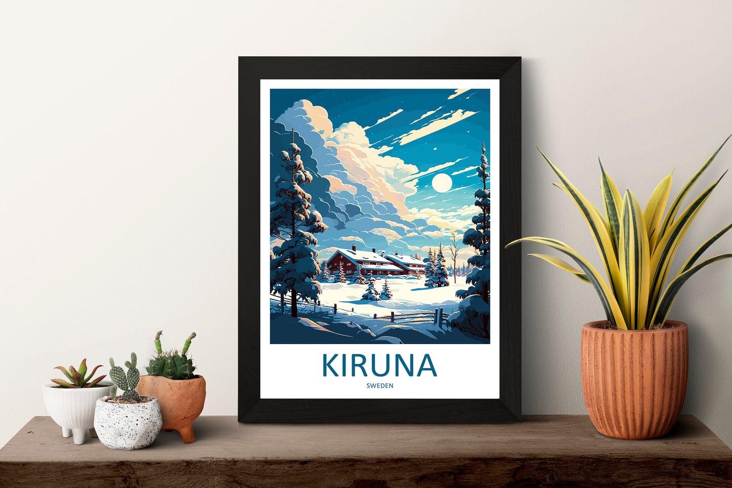 Kiruna Travel Print Wall Art Kiruna Wall Hanging Home Décor Kiruna Gift Art Lovers Sweden Art Lover Gift Kiruna Travel Art Poster