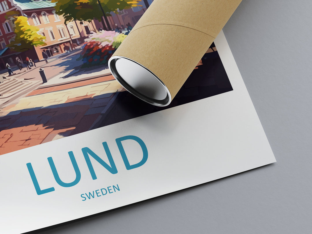 Lund Travel Print Wall Art Lund Wall Hanging Home Décor Lund Gift Art Lovers Sweden Art Lover Gift Lund Travel Art Poster