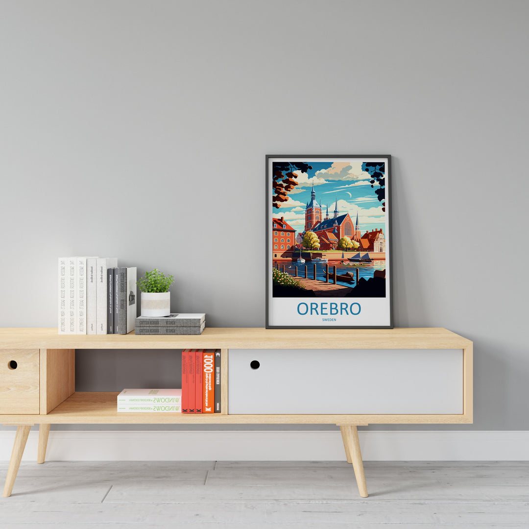 Orebro Travel Print Wall Art Orebro Wall Hanging Home Décor Orebro Gift Art Lovers Sweden Art Lover Gift Orebro Travel Art Poster Orebro