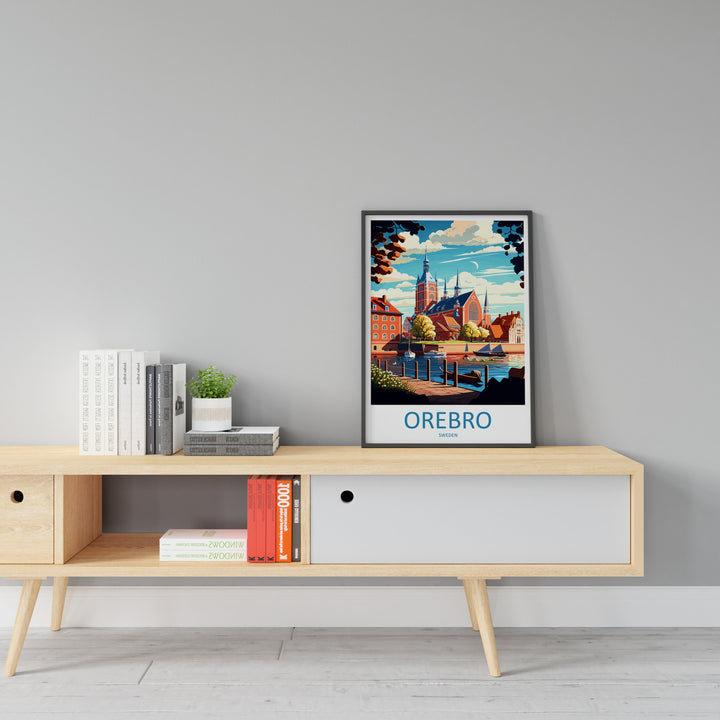 Orebro Travel Print Wall Art Orebro Wall Hanging Home Décor Orebro Gift Art Lovers Sweden Art Lover Gift Orebro Travel Art Poster Orebro