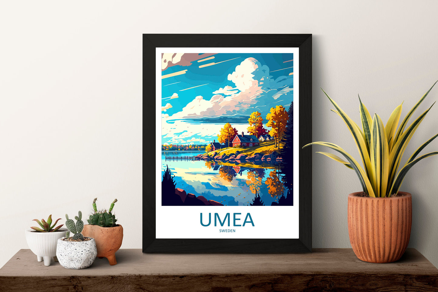 Umea Travel Print Wall Art Umea Wall Hanging Home Décor Umea Gift Art Lovers Sweden Art Lover Gift Umea Travel Art Poster