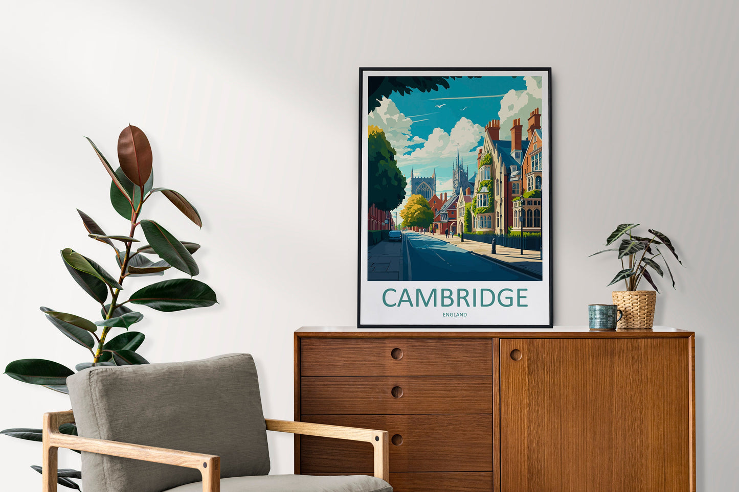 Cambridge Travel Print Wall Art Cambridge Wall Hanging Home Décor Cambridge Gift Art Lovers England Art Lover Gift Cambridge Art Travel