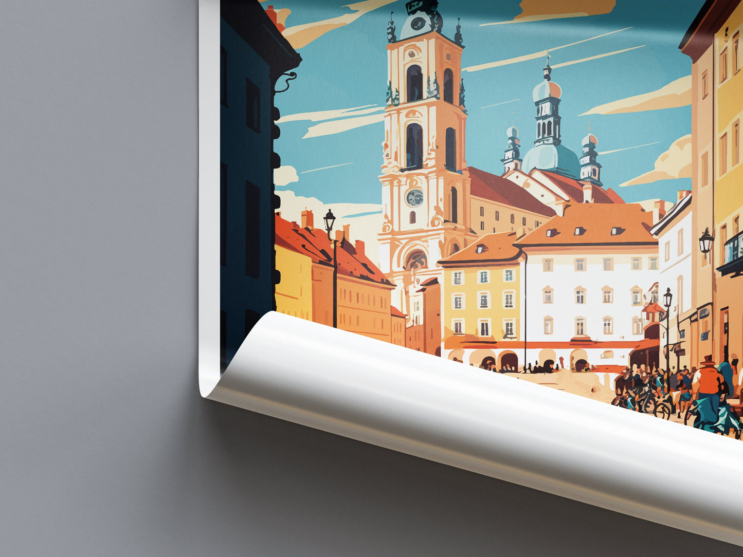 Ceske Budejovice Travel Print Wall Art Ceske Budejovice Wall Hanging Home Décor Ceske Budejovice Gift Art Lovers Czech Republic Art Lover