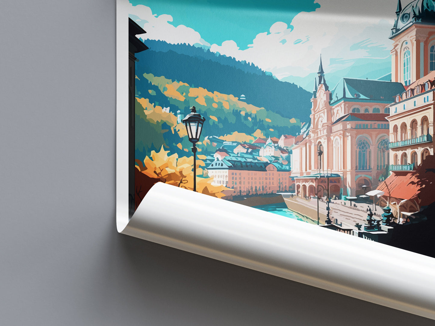 Karlovy Vary Travel Print Wall Art Karlovy Vary Wall Hanging Home Décor Karlovy Vary Gift Art Lovers Czech Republic Art Lover Gift Karlovy