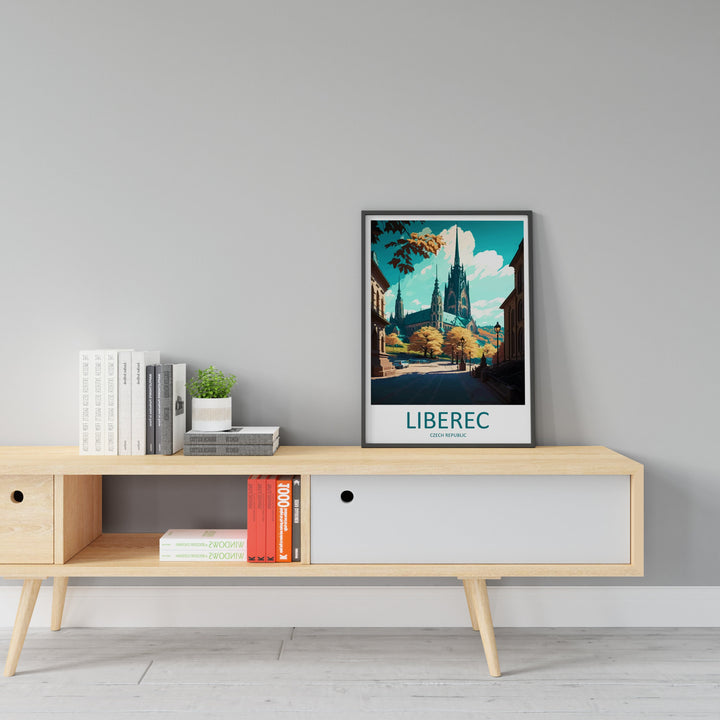 Liberec Travel Print Wall Art Liberec Wall Hanging Home Décor Liberec Gift Art Lovers Czech Republic Art Lover Gift Liberec Art Decor