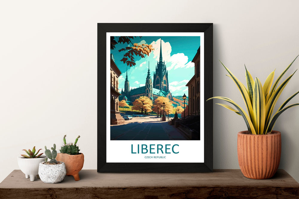 Liberec Travel Print Wall Art Liberec Wall Hanging Home Décor Liberec Gift Art Lovers Czech Republic Art Lover Gift Liberec Art Decor