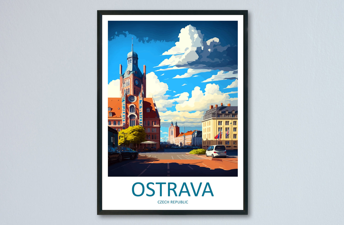 Ostrava Travel Print Wall Art Ostrava Wall Hanging Home Décor Ostrava Gift Art Lovers Czech Republic Art Lover Gift Ostrava Art Decor