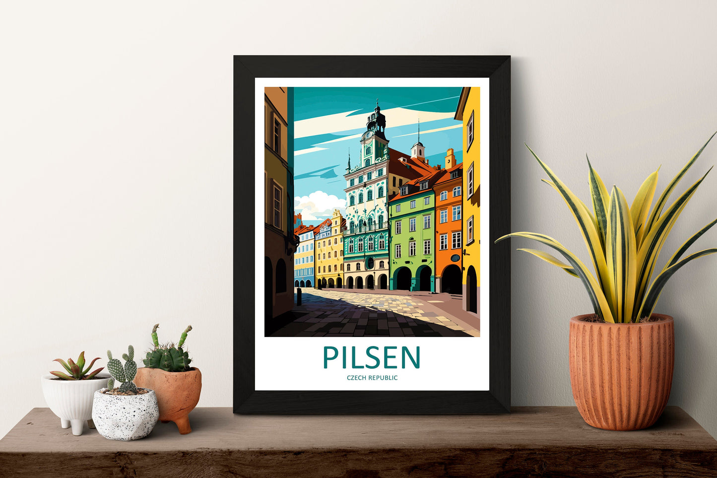 Pilsen Travel Print Wall Art Pilsen Wall Hanging Home Décor Pilsen Gift Art Lovers Czech Republic Art Lover Gift Pilsen Art Decor